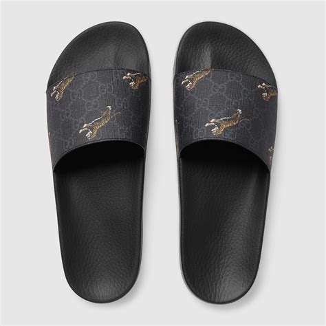 new gucci slides for men|Gucci tiger slides men's.